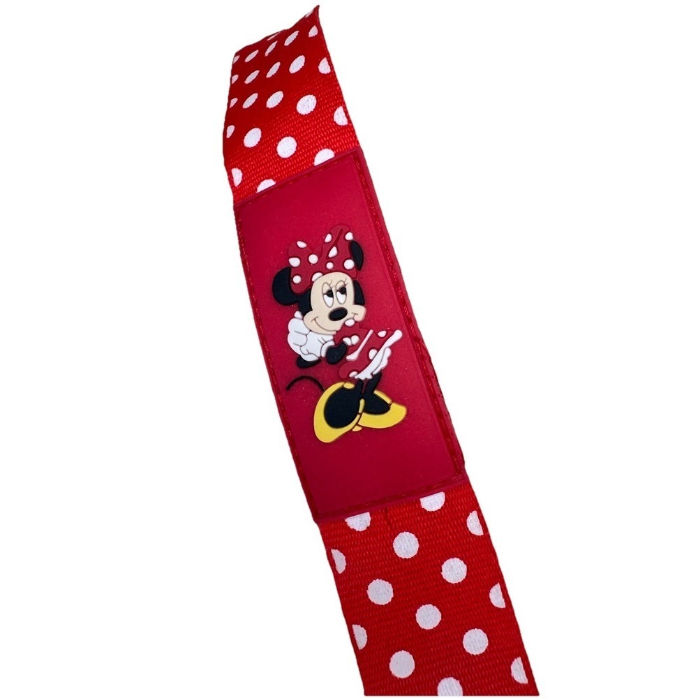 Disney World Minnie Mouse Lanyard Red & White Polkadot Pin Collecting - Picture 2 of 6